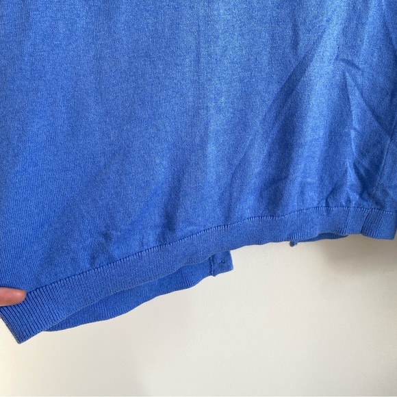 TALBOTS Blue Cashmere Blend Cardigan Sweater S - Picture 5 of 9